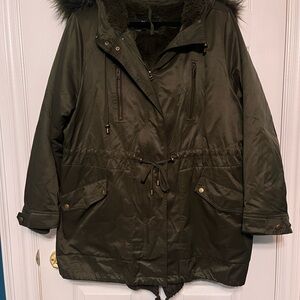 Torrid Women's Olive Hooded Ski Jacket Plus size 18-20